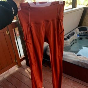 Burnt orange seamless lululemon leggings